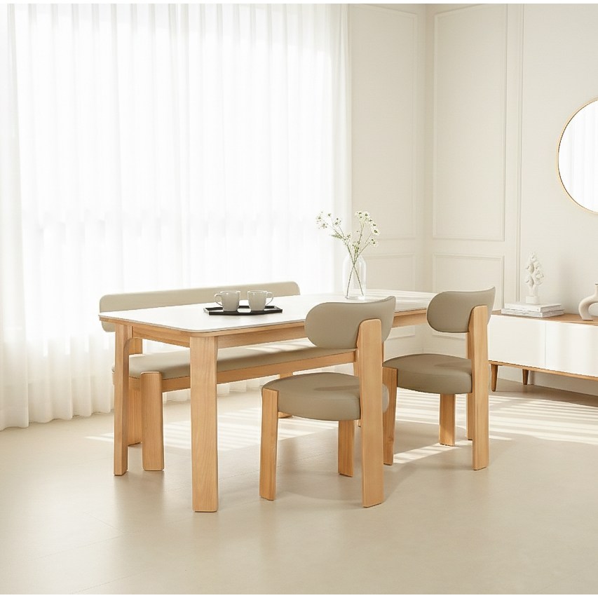 모나코가구 로메 원목 애쉬 포세린 세라믹 4인용 6인용 1600/2000 식탁세트 내추럴 1,298,000원