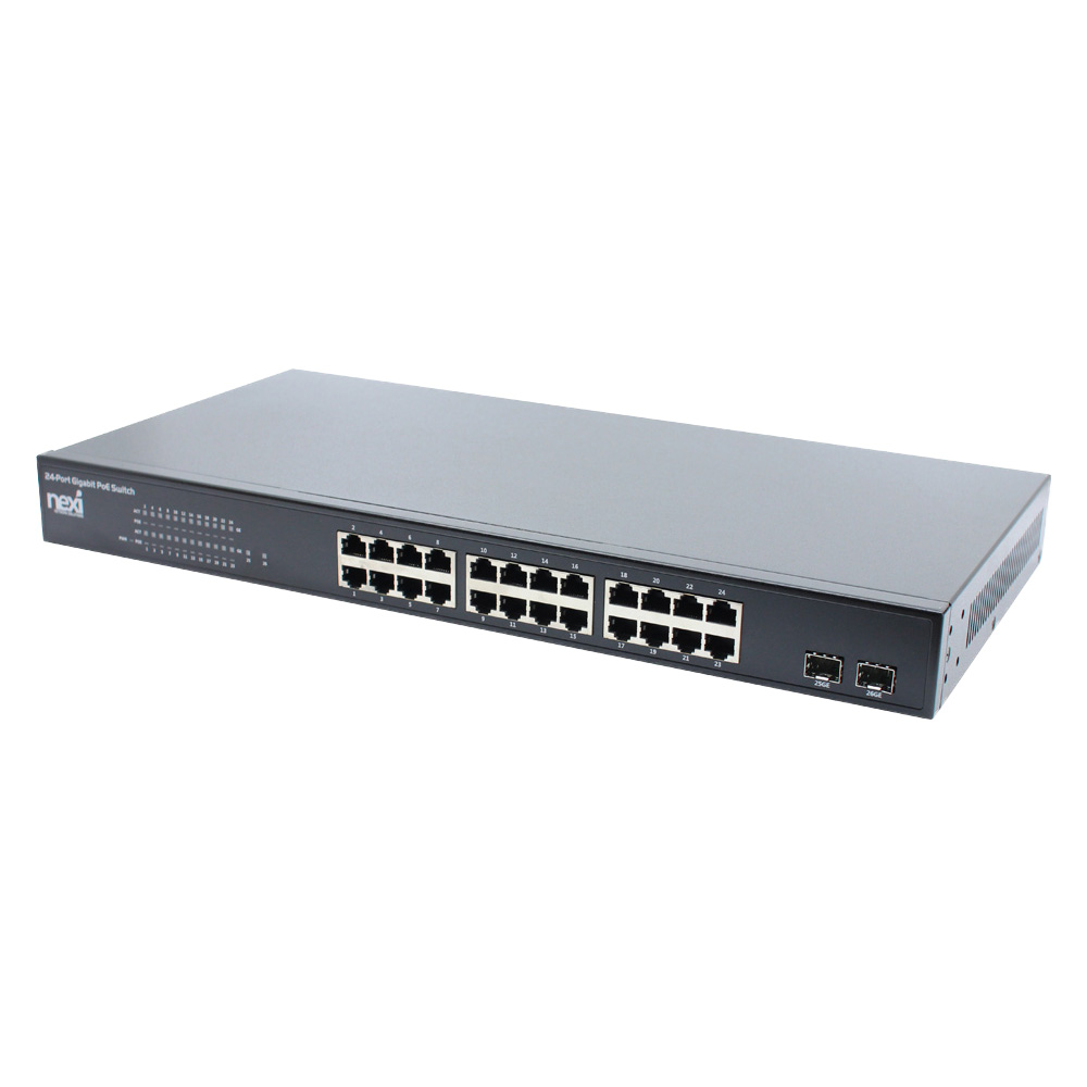 넥시 24 + 2 포트 기가비트 POE 스위치허브 350W + 2PORT SFP 230,680원