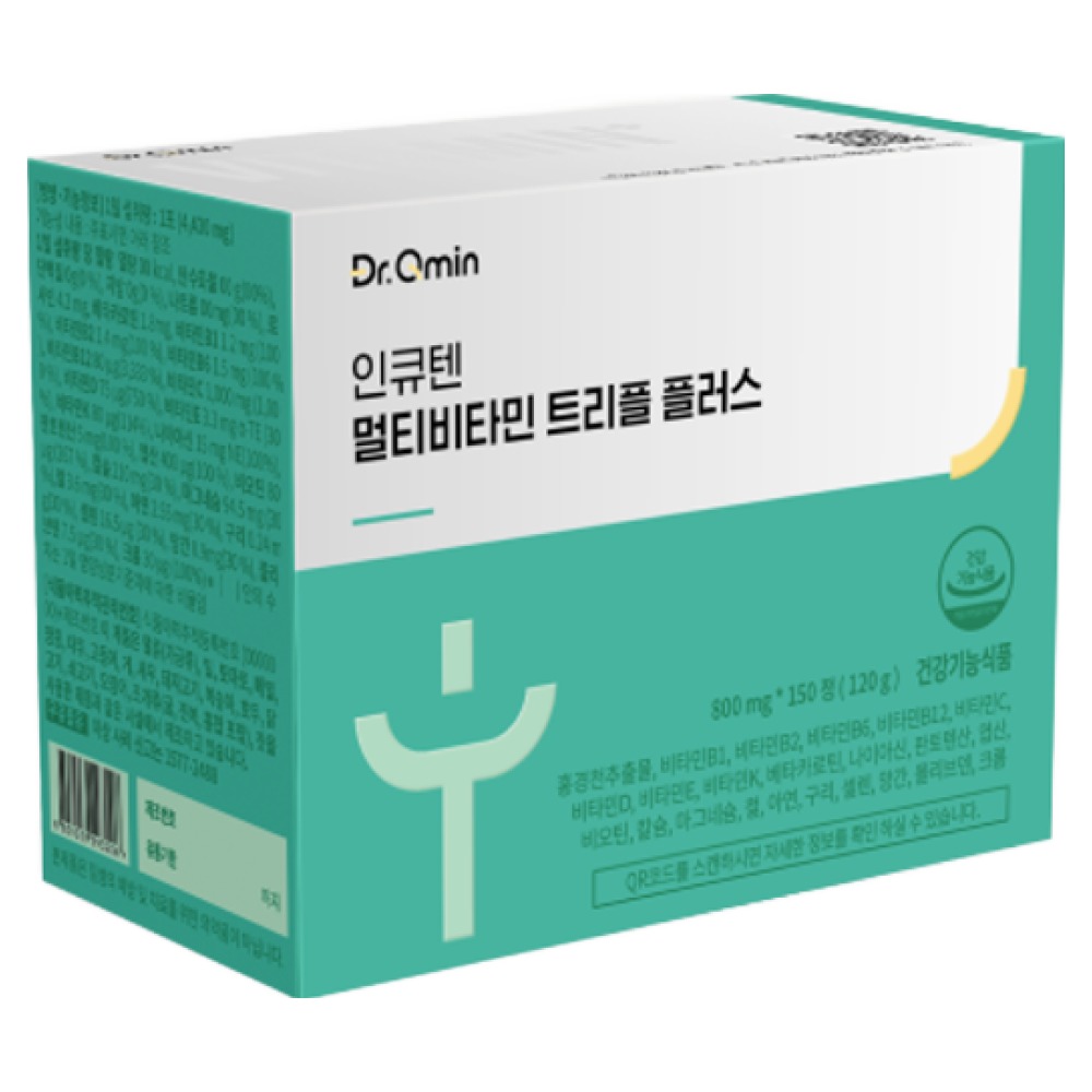 닥터큐민 멀티비타민 트리플 플러스 종합비타민 미네랄 홍경천 스트레스관리, 1개, 1정 멀티비타민 트리플 120,000원