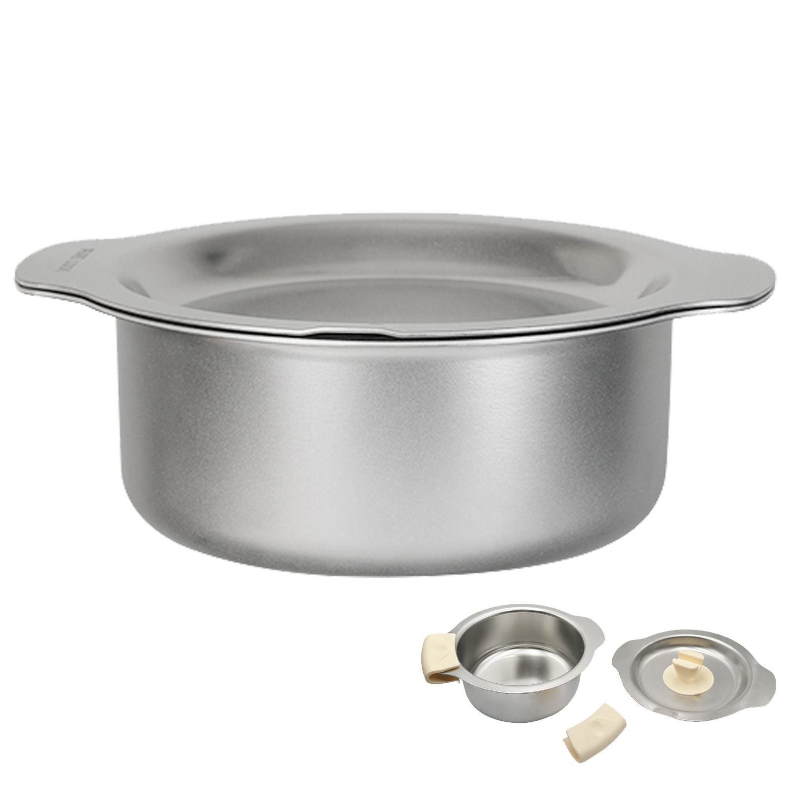 Majesun 304 무연마제 통3중 스테인리스 냄비 세트 인덕션 가스겸용 고내구성 캠핑용 다용도 국물냄비 프라이팬 뚜껑 포함, 1개, 20cm 55,900원