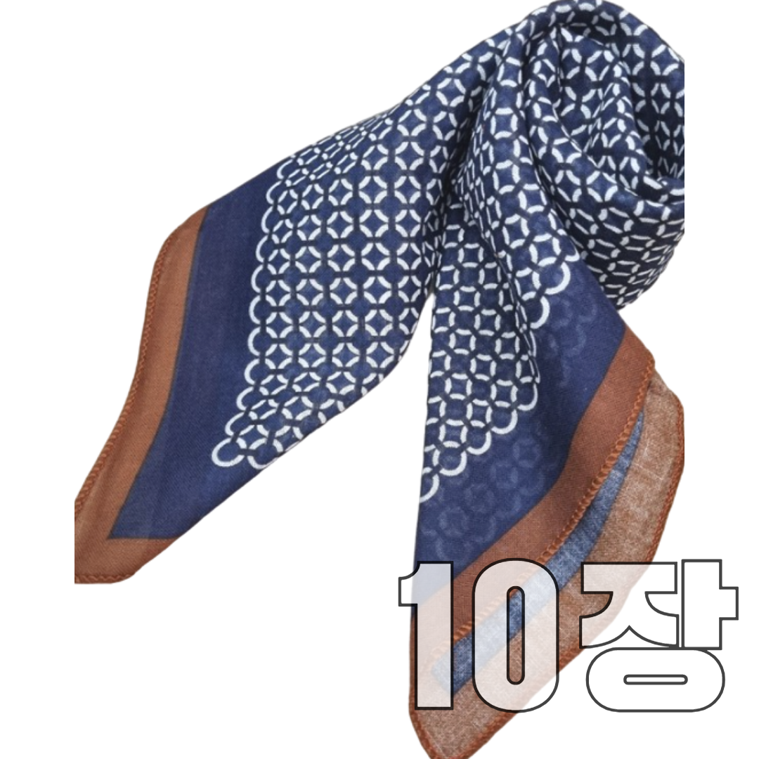 온리 예쁜 패턴 국산 면손수건 스카프 땀 흡수 에티켓 매너 목수건 운동 등산 단체 간편한 행사 답례품 선물 39,200원