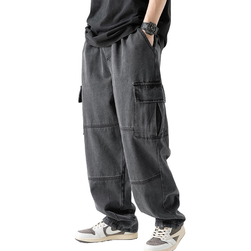 킹앤조이 레이드 와이드 워싱 카고 밴딩 팬츠 32,000원