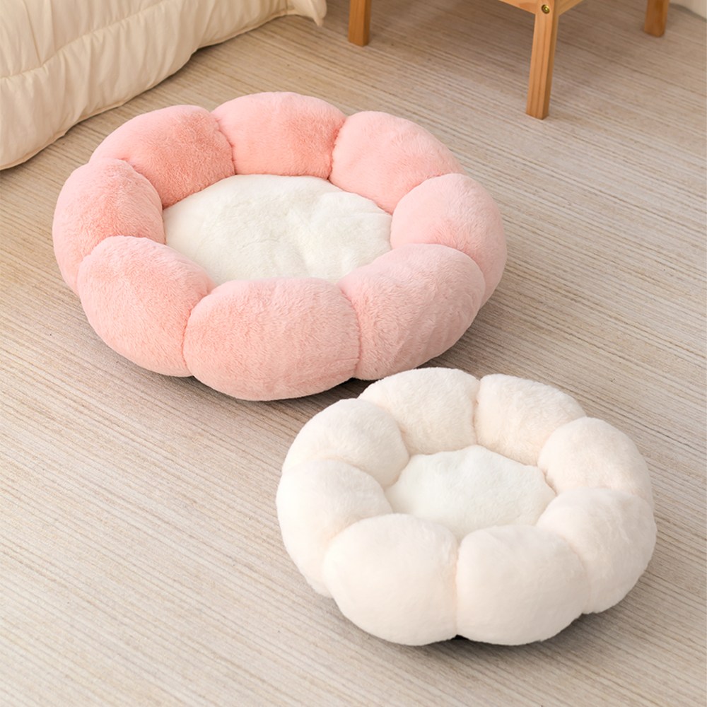 레토 강아지방석 고양이방석 플라워 도넛 쿠션, 펫 도넛 방석 (아이보리) LDC-F07, 1개 13,550원