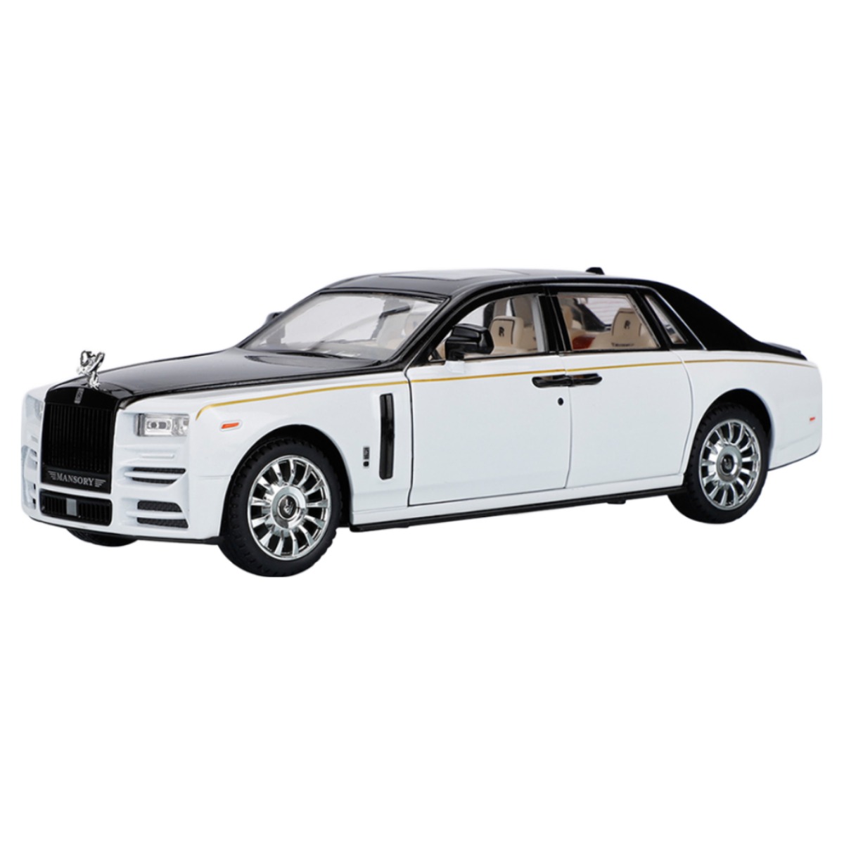 다이캐스트 1:24 롤스로이스 팬텀 합금 풀백 자동차 모형, 1개, 화이트블랙 39,800원