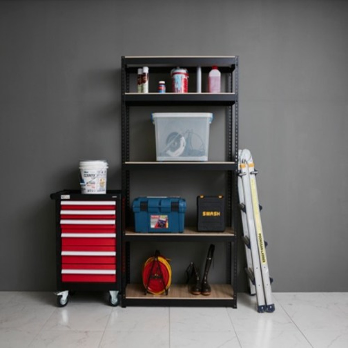 울트라랙 가로120cm x 세로50cm 선반, 무볼트 쉬운 설치, 조립식선반, 진열대, 베란다, 거실, 세탁실 튼튼한 철제 선반 153,700원