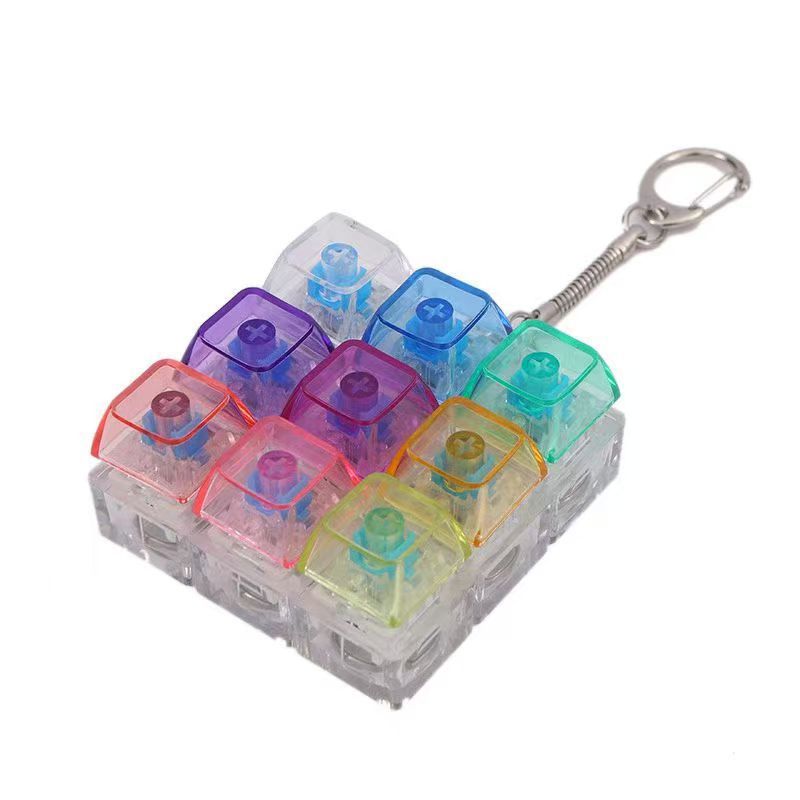 웨이브마켓 LED 키캡 키보드 키링, 1개, LED 9구 키캡 키링 14,700원