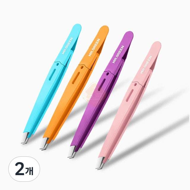 [독일수입] MR.GREEN 미스터그린 프리미엄 족집게, 2개, 분홍(Pink) 32,380원