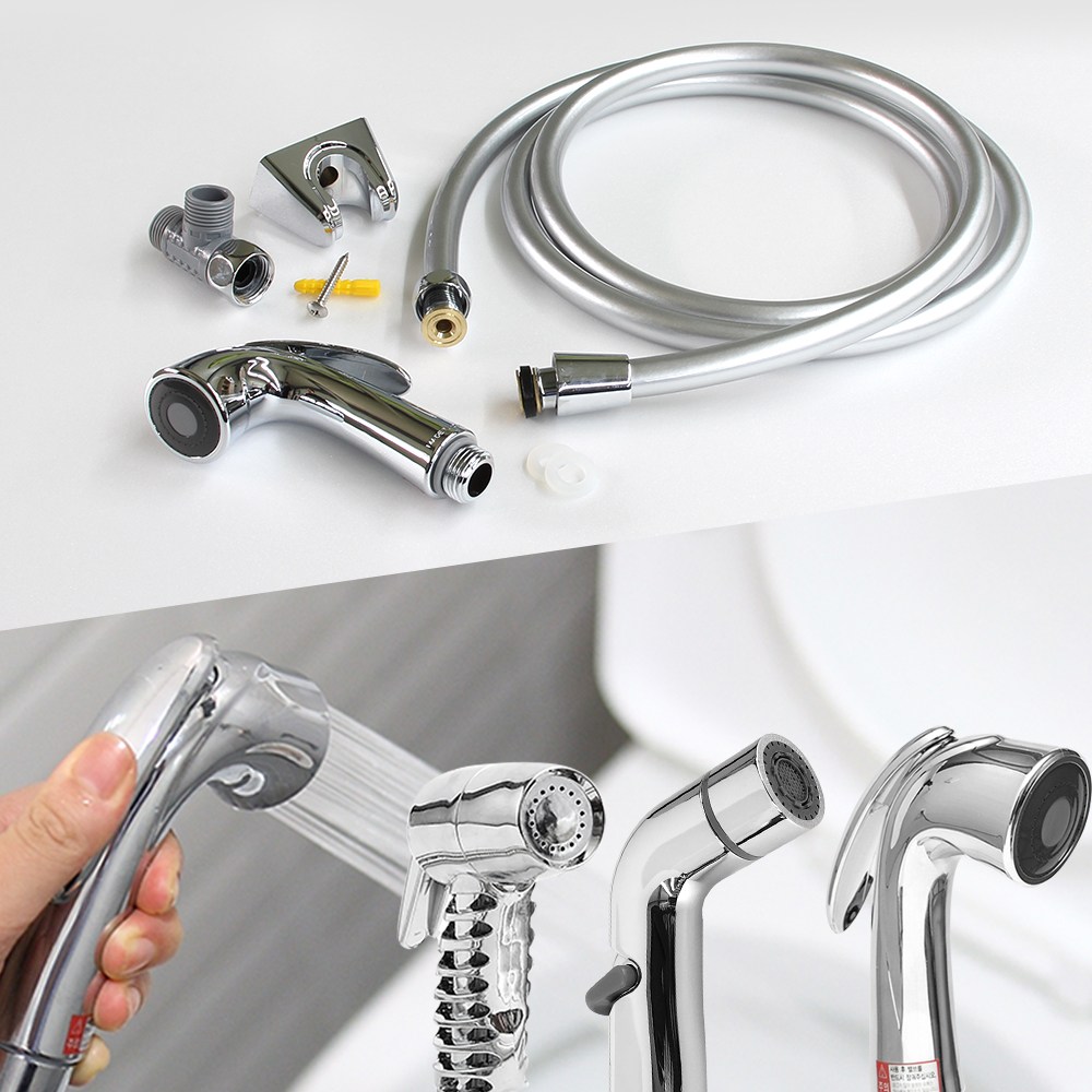 생활공감 욕실건 T아답터 pvc호스 세트 / 화장실청소건 욕실청소샤워기 변기샤워건 17,000원