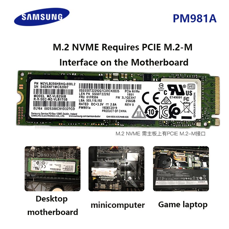 삼성 -SSD M.2 2280 PM9A1 PM981A 256GB 512GB NVMe PCIe4.0 노트 북 데스크탑 1TB 내장 SSD 스스디 스스드 74,280원