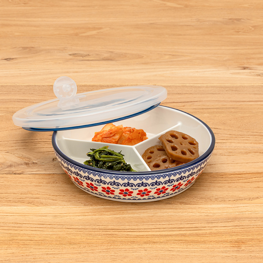 프라카 폴란드풍 원형 3절 나눔 찬통 10,680원