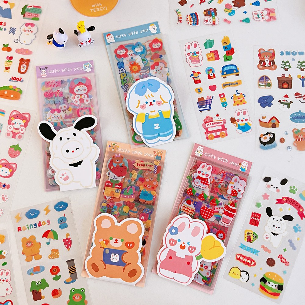 다꾸 스티커 세트 씰스티커 빈티지 다꾸세트 귀여운 포장스티커 다꾸용품 다이어리꾸미기 5,000원