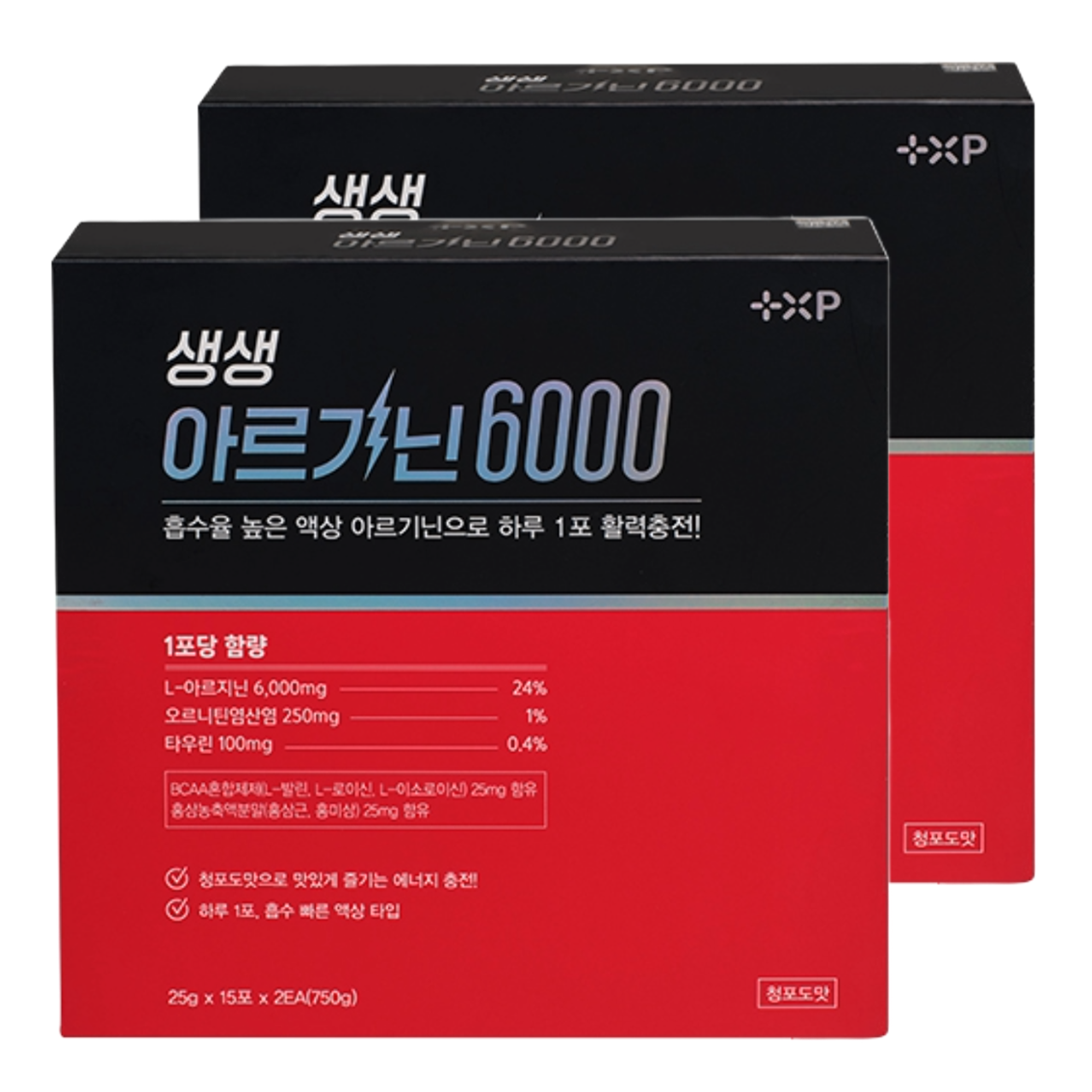 생생 아르기닌 6000 활력 남성호르몬 테스토스테론 보충제, 2박스, 30회분 126,000원