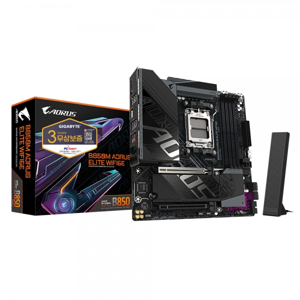 GIGABYTE GIGABYTE B850M AORUS ELITE WIFI6E 피씨디렉트, 단일상품 242,000원