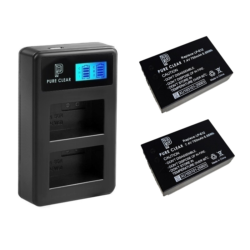 퓨어클리어 캐논 LP-E12 호환 듀얼충전기+배터리2개 SX70HS EOS M M2 100D M10 M100 M200 M50 MARK II 34,500원