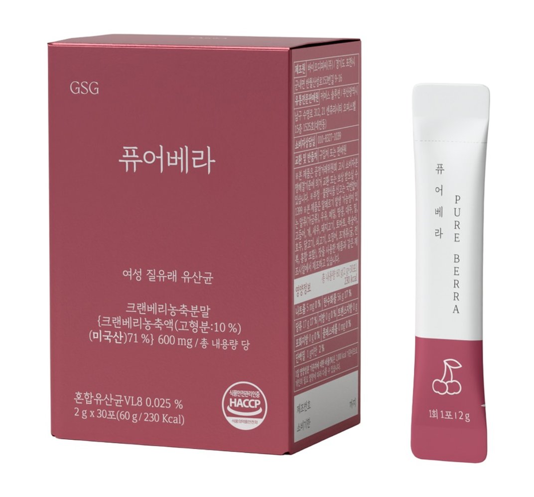 퓨어베라 크랜베리 유산균 여성 질 유래 유산균 디만노스 61,140원