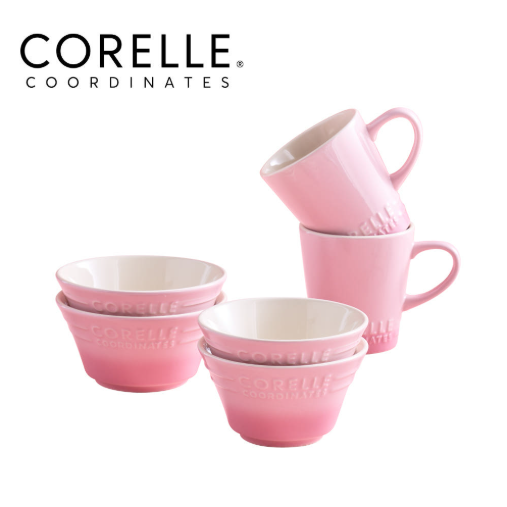 코렐 코디네이츠 브리즈스톤 도자기 그릇 식기세트 2인 4인, 1세트, 6p, 핑크 72,000원