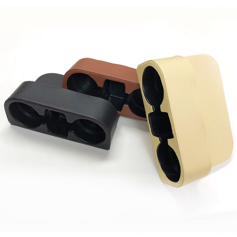 차량용 가죽 컵홀더 2구 사이드포켓 수납함 단품_ GT6301 22,600원