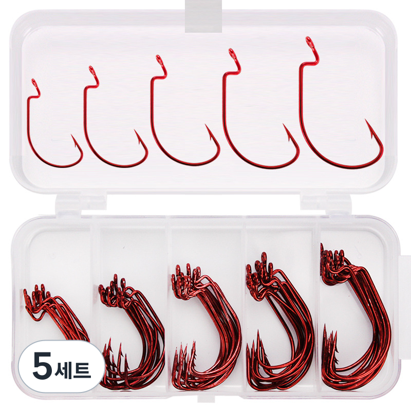 Hqzoomee낚시바늘 링바늘 후크바늘 갈치바늘 세트 고탄소강 낚싯바늘 송어 메기 51,690원