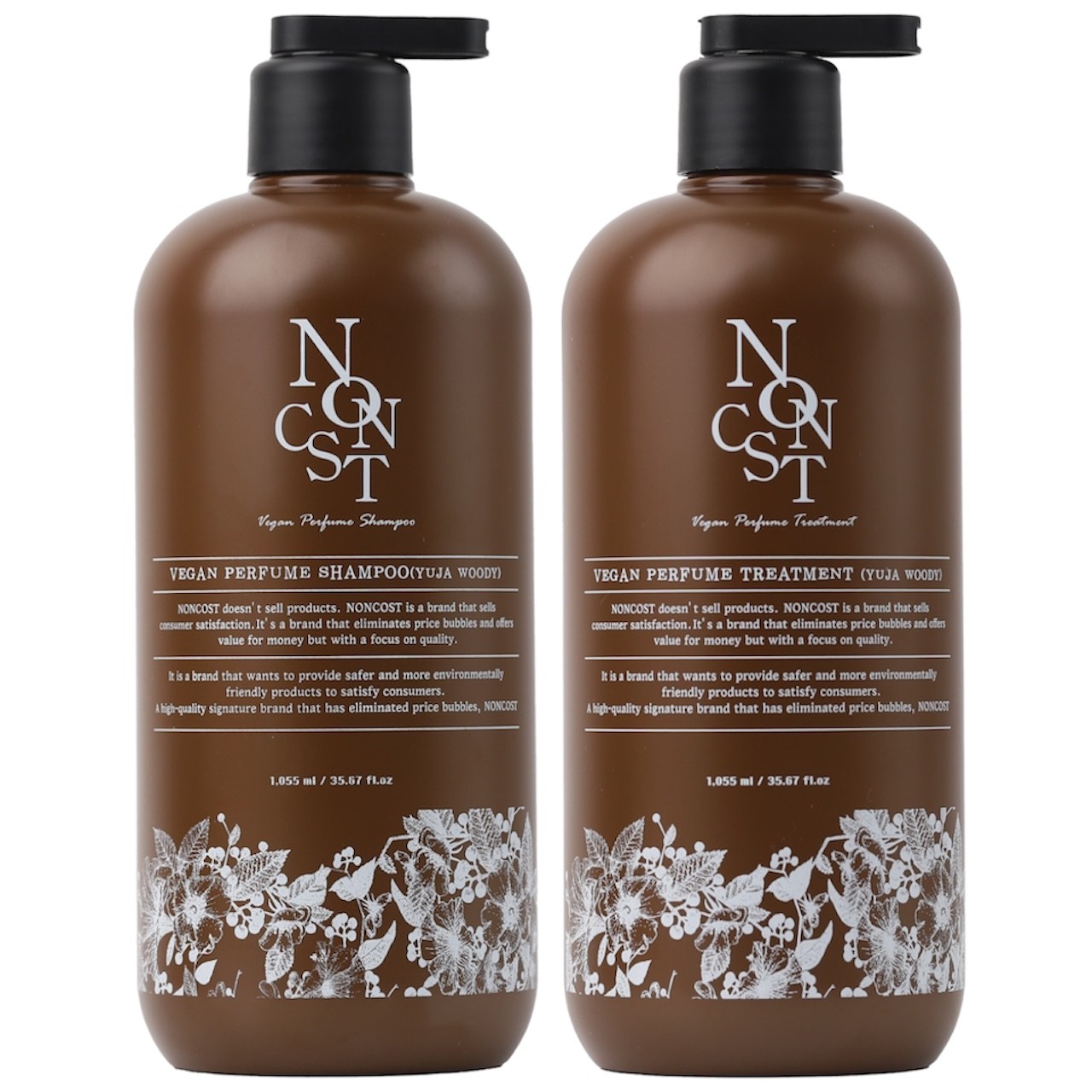 논코스트 비건 트리트먼트 1055ml+ 샴푸 1055ml 퍼퓸 유자우디향 1세트, 1세트 18,800원