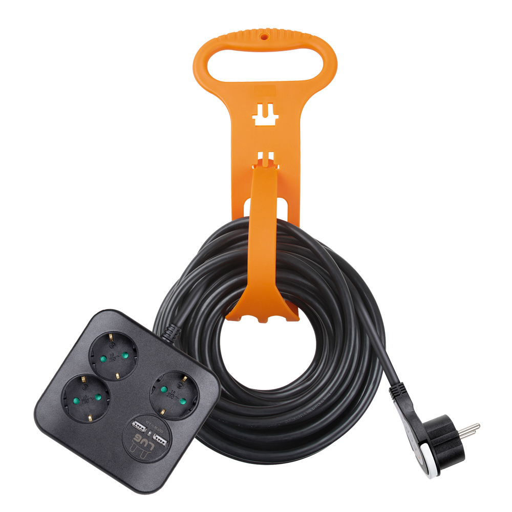 러그 큐브 사각 2포트 USB 1.5SQ 멀티콘센트 3구 LUG-KSB-03U1.5, 15m, 3구 연장선 15M, 1개, 현재가 35,600원