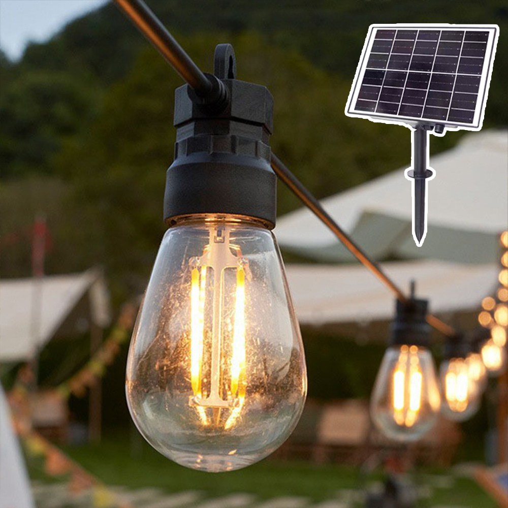 21세기트랜드 루시안 태양광 LED 알전구 파티라이트 오징어등 스트링라이트 줄조명 루프탑, 투명전구 77,800원