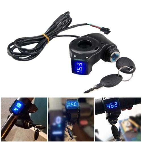 전기자전거스로틀 레버 전기 자전거 엄지 스로틀 전압계 디지털 전압 디스플레이 스위치 전원, 키 잠금, 손가락 13,400원