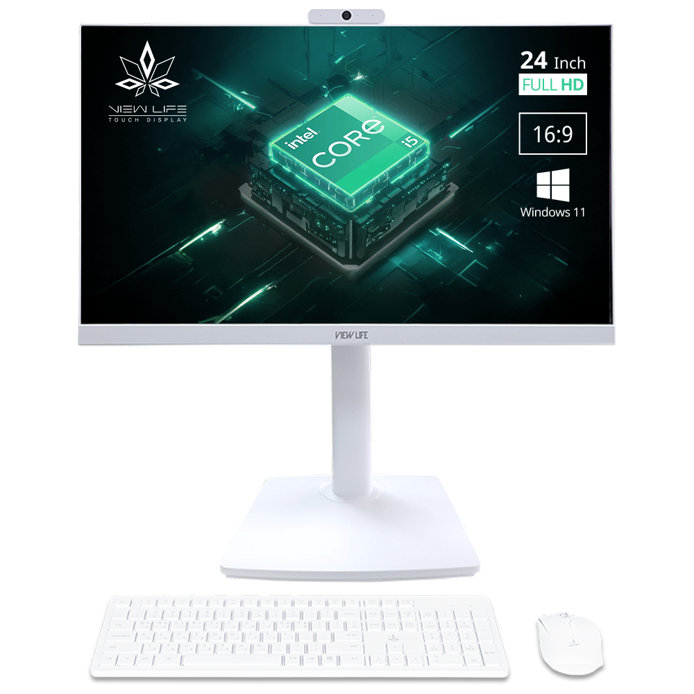 뷰라이프 24형 고급형 웹캠 일체형PC 인텔 I5-13 윈도우11포함 무선키보드마우스 마우스패드 증정, 256GB, 16GB, 화이트, AP-238TF, WIN11 Pro 863,000원