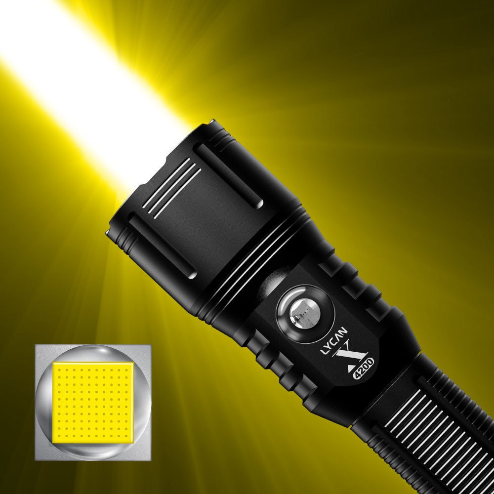 [LYCAN] 라이칸 수중 랜턴 해루질 써치 라이트 X4200 스킨스쿠버 장비 100m방수 LED후레쉬 178,000원