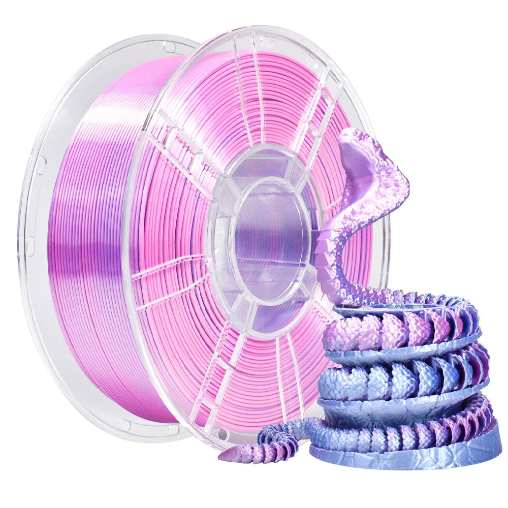 MMC LAB PLA 투컬러 실크 3D 프린터 필라멘트 보는 각도 따라 변하는 고품질 메탈릭 예술 작품, 퍼플실버, LAB 투컬러 실크 20,900원