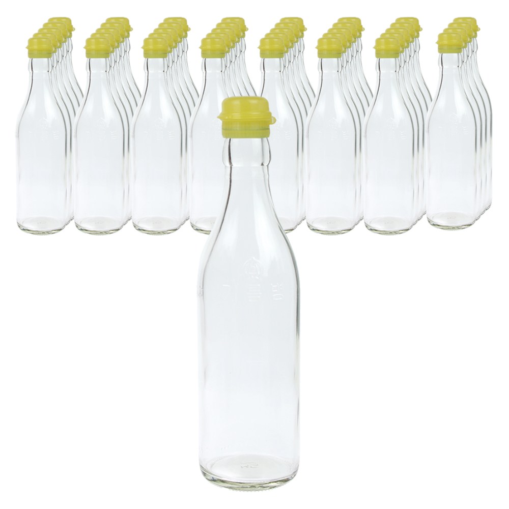 가인글로벌 투명 기름병350 + 코벤트캡 노랑 유리병 참기름병 용기, 40개, 350ml 23,500원