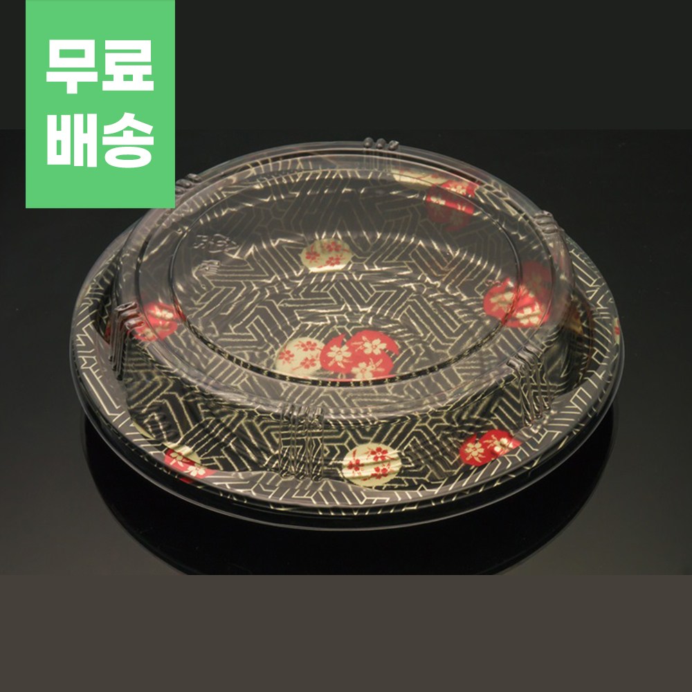 사쿠라 원형 초밥용기 120개 200개 300개 세트 선택 일식용기 도시락 배달용기, 1개, 300개입 116,300원