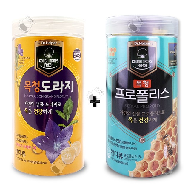 닥터헬퍼 목청 2개 목청프로폴리스 216g + 목청도라지 216g 원통 케이스 세트 37,890원