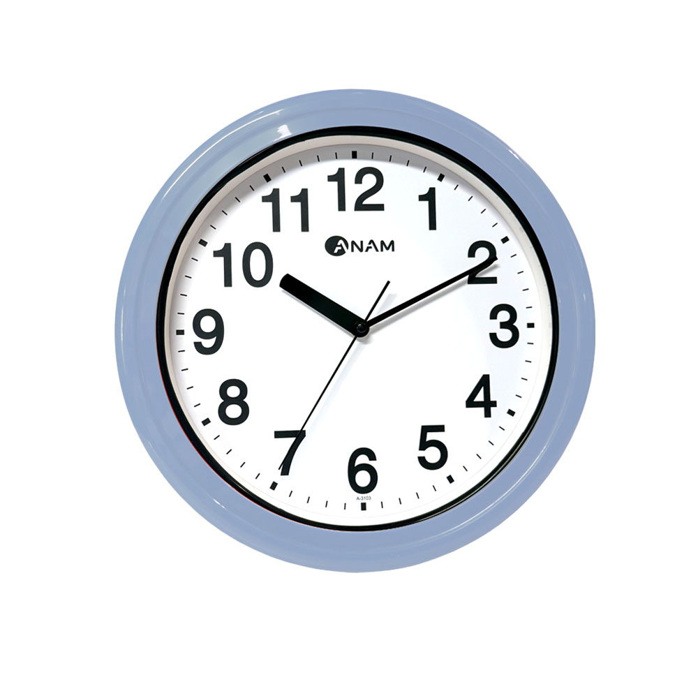 아남시계 방수 벽시계 A3103BL 33cm 주방 욕실 수영장 야외, 파스텔블루 29,800원