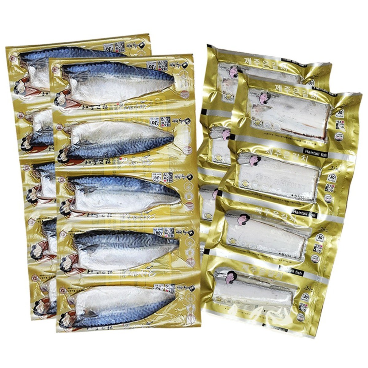 제주생선모듬 제주고등어 순살 10팩+은갈치 2마리 / 고등어 15팩+은갈치 3마리 선택 34,200원