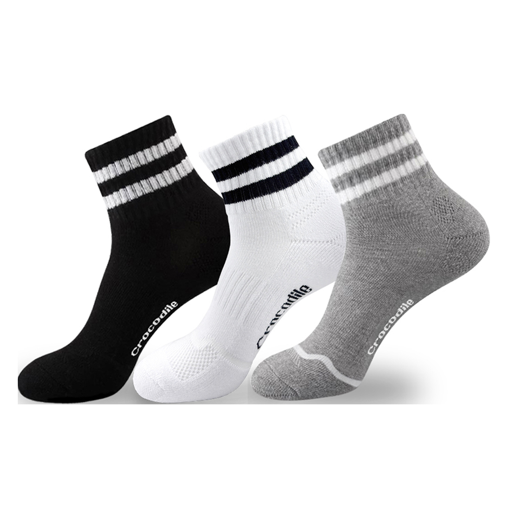크로커다일 남성용 스포츠 쿠션 테니스 중목 양말 CD308 3족 세트 9,800원