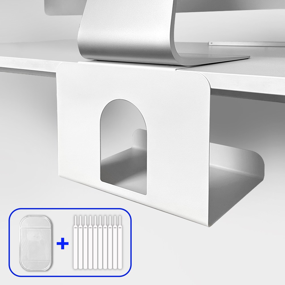 슈파논슬립 무타공 멀티탭 거치대 전선 정리함 콘센트 선반, (M3.슈파논슬립 미니) 화이트, 1개 21,300원