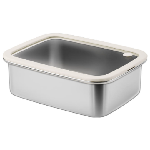 바겐슈타이거 KLAR 무연마 스텐 반찬통 / SUS304 자연광택 / 냉장,냉동,오븐OK, 1개, 낮은형 (1,900ml) 35,700원