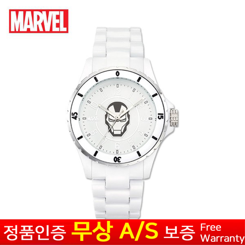 (마블) MARVEL [한국본사정품][무상AS] 남성남자 초경량 마블 아이언맨 어밴져서 캡틴아메리카 메탈밴드 손목시계 MA004-IRWH 58,900원
