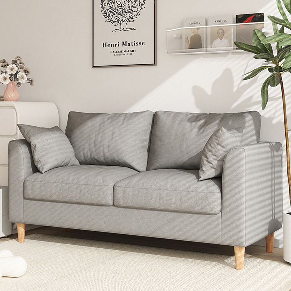 2인용/3인용 패브릭 소파 가정용 좁은거실 쇼파 원룸 라운지 카페 심플쇼파, A01 220,000원
