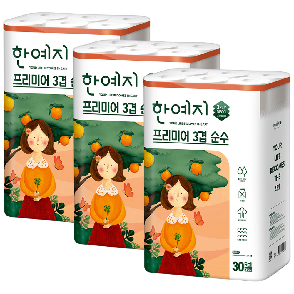 한예지 프리미어 3겹 순수 화장지 42,840원