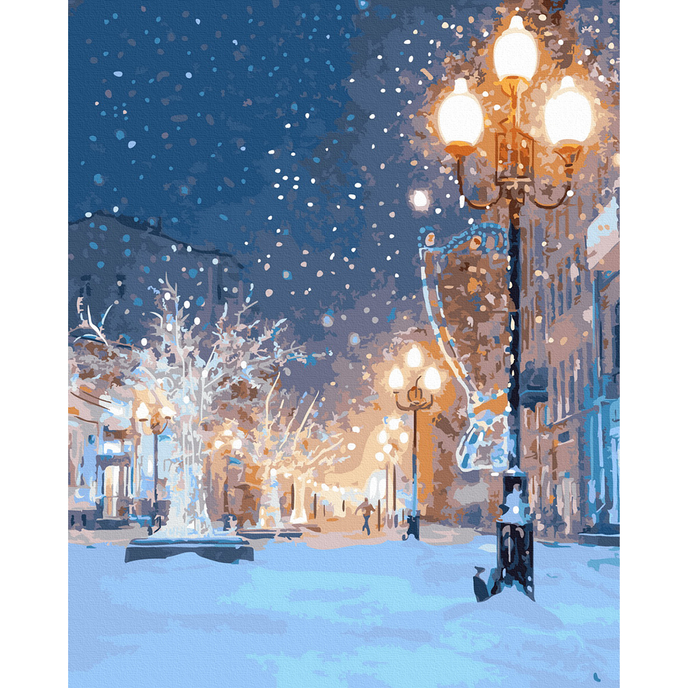 플레이어바웃 유화 피포페인팅 DIY 명화 그리기 40 x 50 cm 눈 오는 거리, 혼합색상, 1개 17,900원