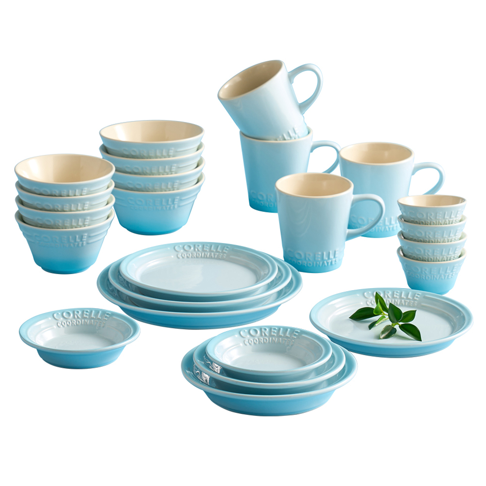 코렐코디네이츠 브리즈스톤 식기세트 24p, Blue, 1세트, 공기 4p + 대접 4p + 종지 4p + 찬기 소형 2p + 찬기 중형 + 찬기 대형 + 접시 소형 2p + 접시 중형 + 접시 대형 + 머그 4p 253,300원