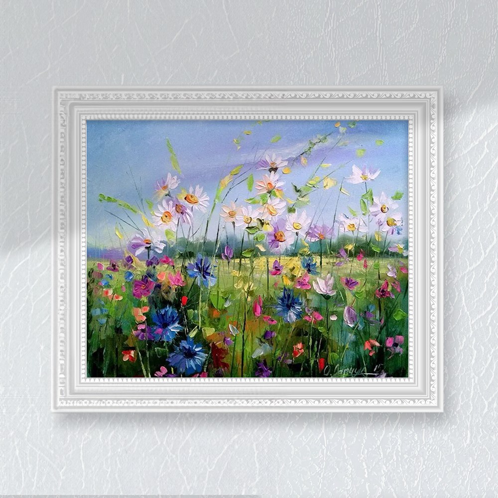 꽃 들판 풍경화 꽃그림 DIY 그림그리기 명화 인테리어액자 캔버스 유화세트 19,900원