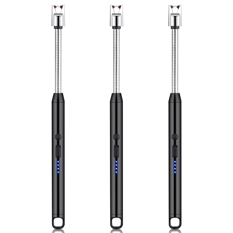1+1+1 USB 충전식 전기 점화기 각도조절 플라즈마 점화스틱 (개별포장), 블랙 3개입 14,200원