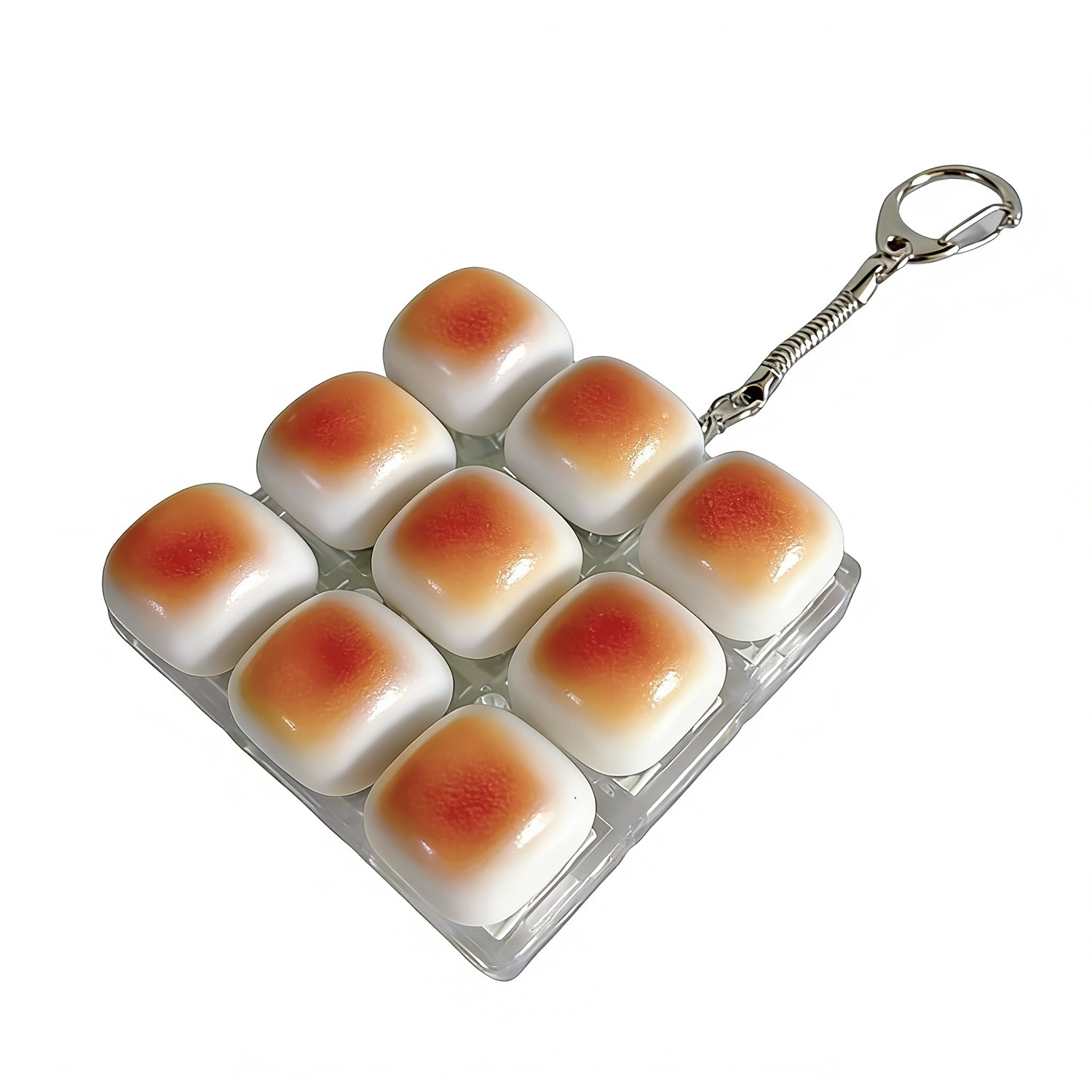 SUKI 캐러멜빵 키링 키보드 키캡 스트레스 풀기 열쇠고리, 1개, 9구캐러멜빵 14,750원