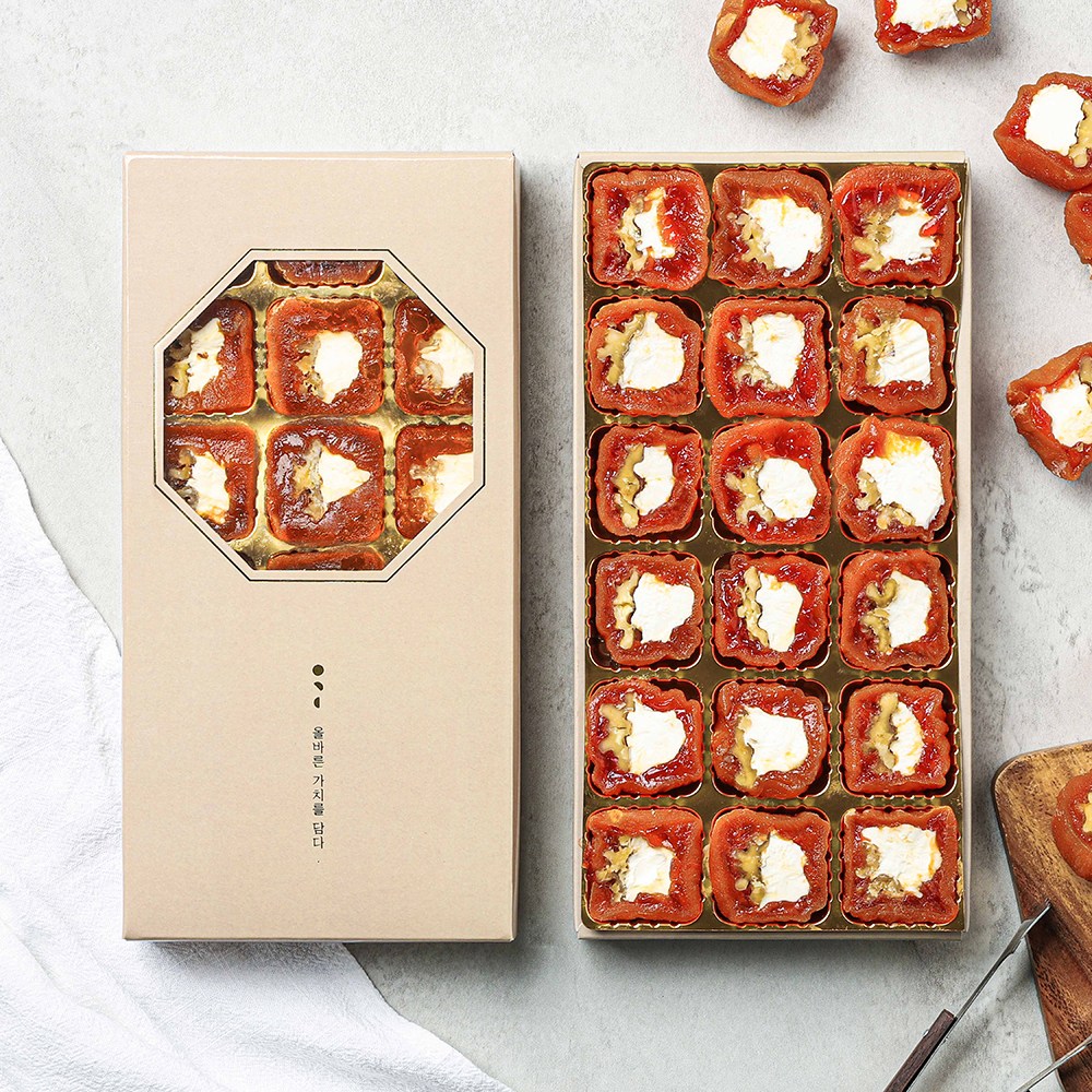 [올가담] 크림치즈호두 곶감말이 18구 (100% 국산 충북 영동 호두 & 곶감 & 허니크림치즈) 26,120원