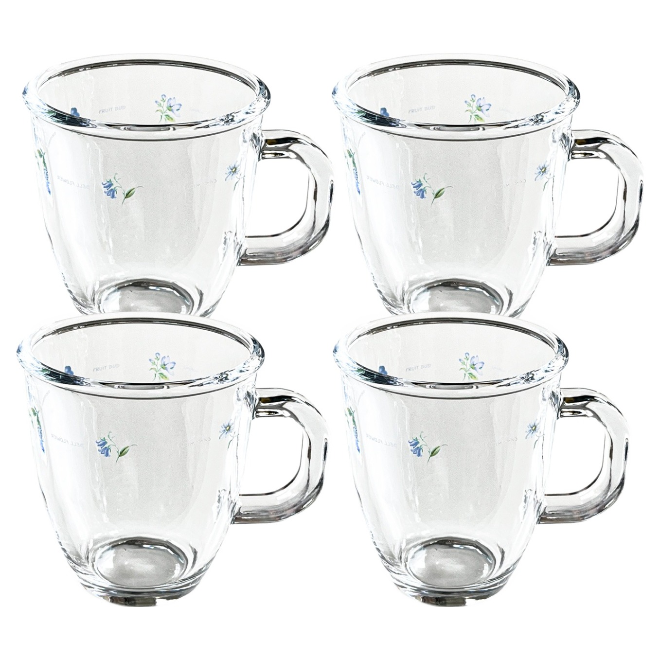 바칠레 글라스 강화유리 카모마일 글라스 머그컵 375ml, 단일색상, 4개 24,820원