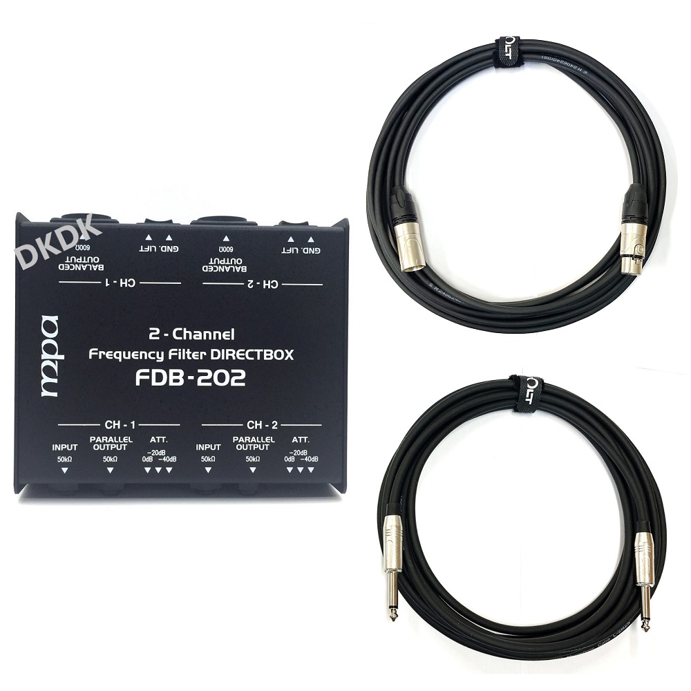 다이렉트박스 MPA FDB-202+5M케이블(2개) 2채널 패시브타입 FDB202 DI박스 DIBOX 전기기타 건반 교회사용 74,000원