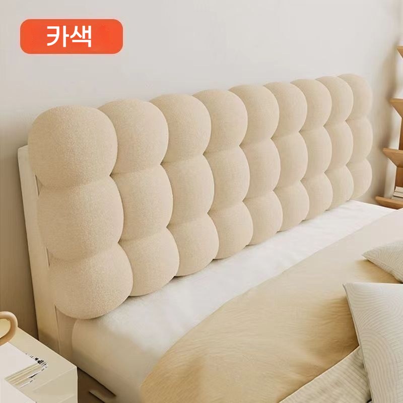 침대 헤드 쿠션 커버 대형 슈퍼싱글 등받이 퀸 벽 구름 등 싱글 머리 탈부착 세탁 가능, 헤드기어, 블랙 20,000원