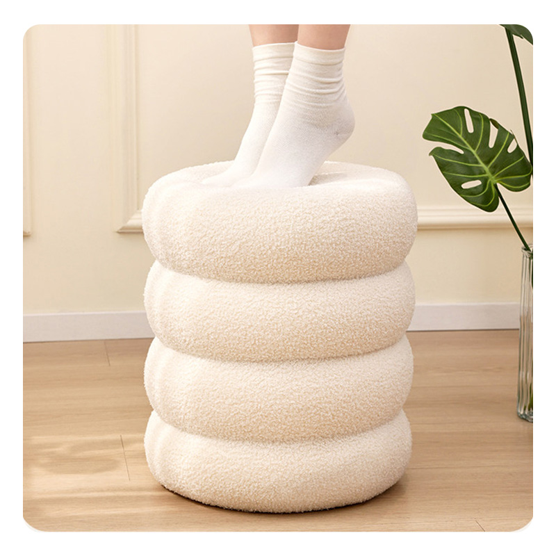 화장 걸상 4단 램스울 화장대 걸상 둥근 걸상 화장 의자 거실 작은 걸상 가정용 낮은 걸상 소파 걸상 신발 걸상 교체, 1개, 흰색 33,630원